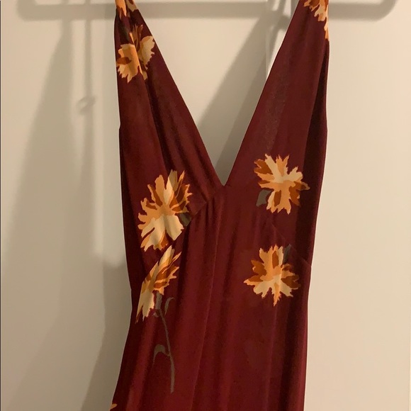 Reformation burgundy floral dress - Picture 3 of 5
